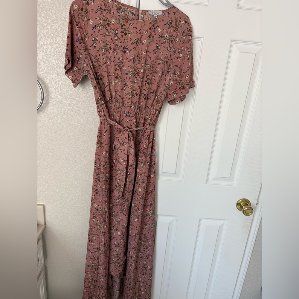 Floral Pink Maxi Dress